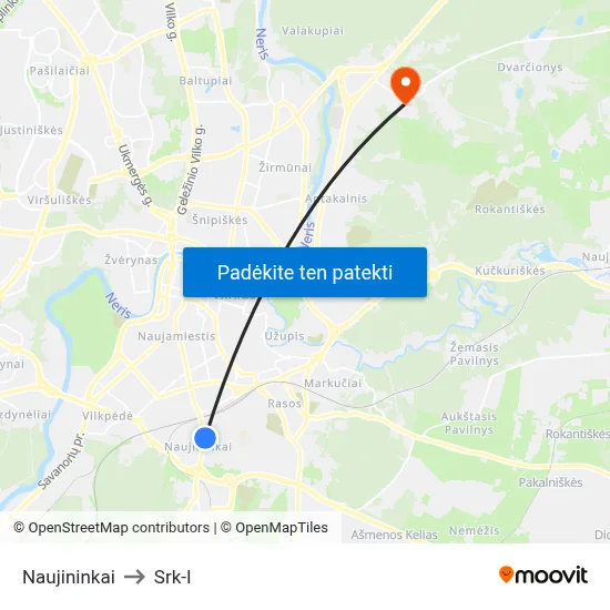Naujininkai to Srk-I map