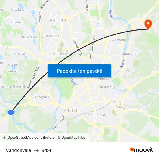 Vandenvala to Srk-I map