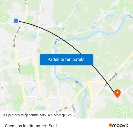 Chemijos Institutas to Srk-I map