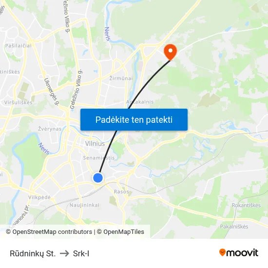 Rūdninkų St. to Srk-I map