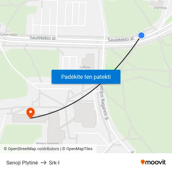 Senoji Plytinė to Srk-I map