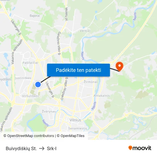 Buivydiškių St. to Srk-I map