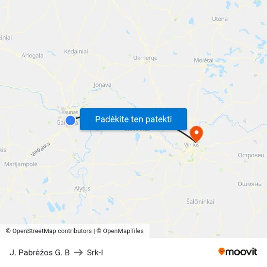 J. Pabrėžos G. B to Srk-I map