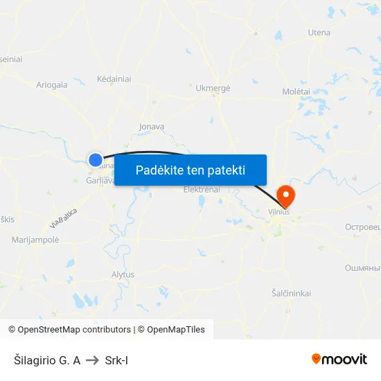 Šilagirio G. A to Srk-I map