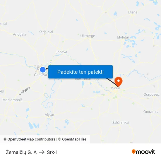 Žemaičių G. A to Srk-I map
