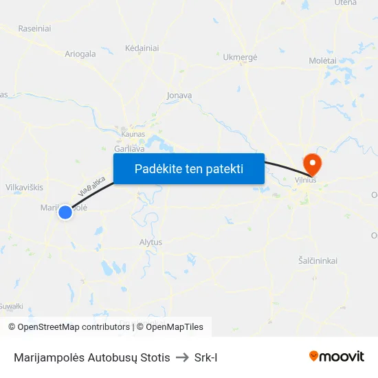 Marijampolės Autobusų Stotis to Srk-I map