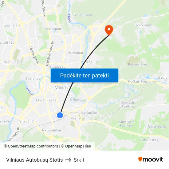 Vilniaus Autobusų Stotis to Srk-I map