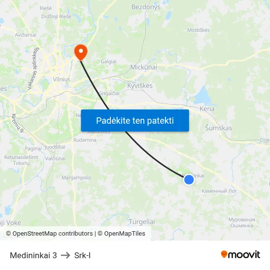 Medininkai 3 to Srk-I map