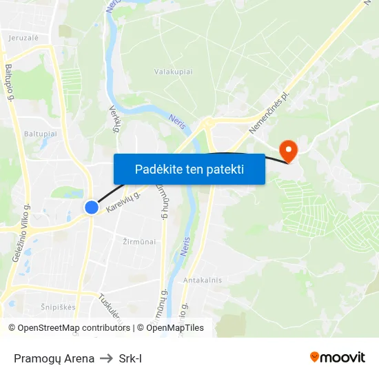 Pramogų Arena to Srk-I map