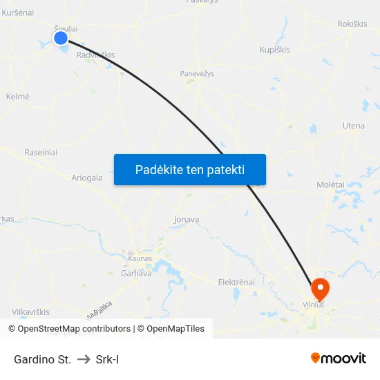 Gardino St. to Srk-I map