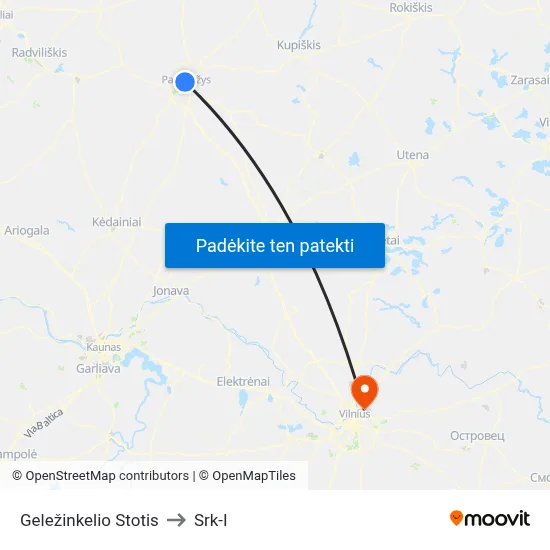 Geležinkelio Stotis to Srk-I map