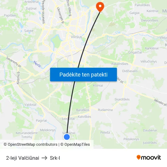 2-Ieji Valčiūnai to Srk-I map