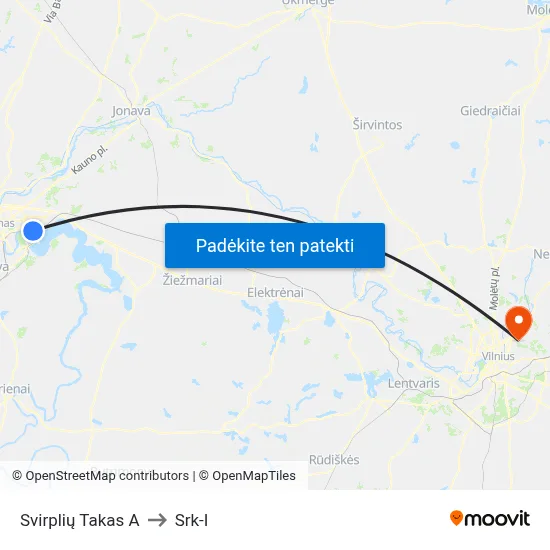 Svirplių Takas A to Srk-I map