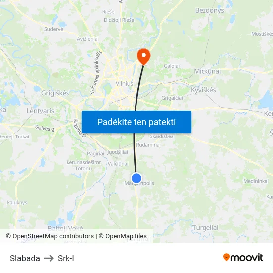 Slabada to Srk-I map