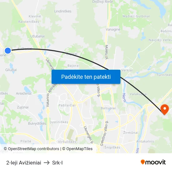 2-Ieji Avižieniai to Srk-I map