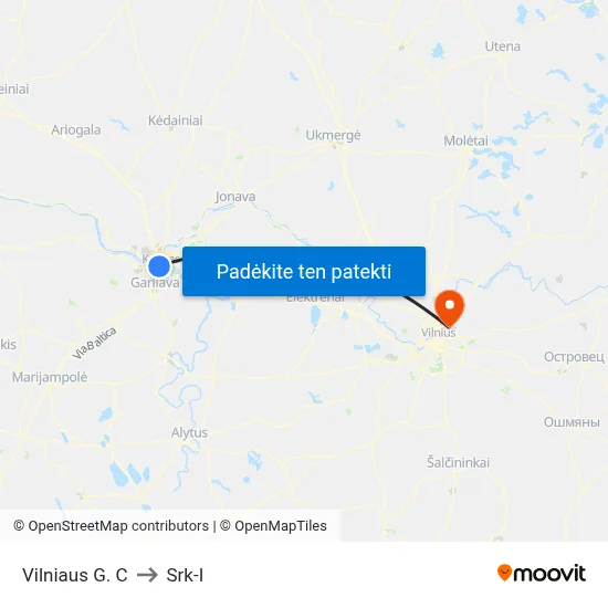 Vilniaus G. C to Srk-I map