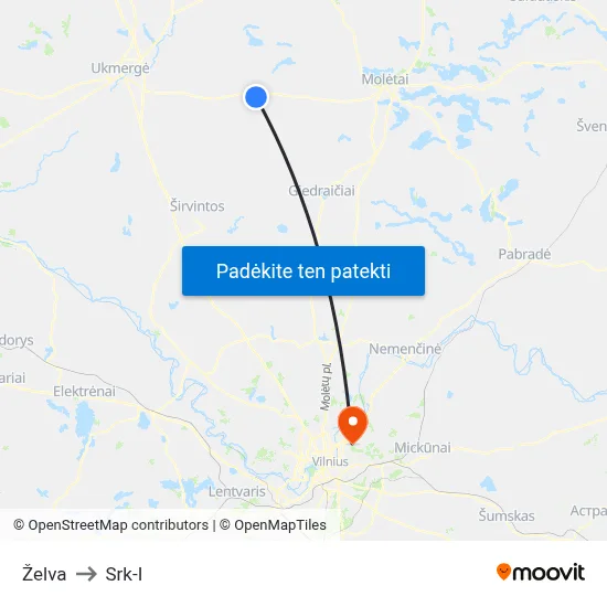 Želva to Srk-I map