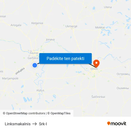 Linksmakalnis to Srk-I map