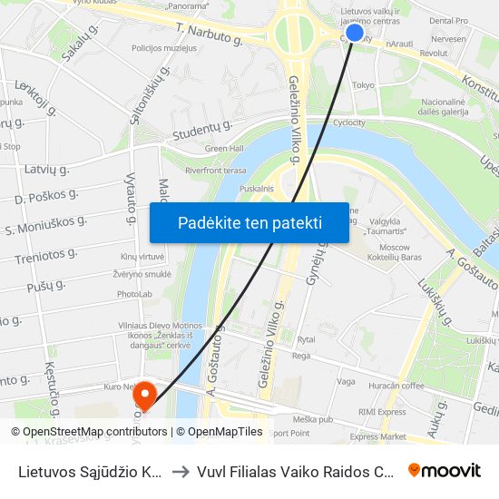 Lietuvos Sąjūdžio Kelias to Vuvl Filialas Vaiko Raidos Centras map