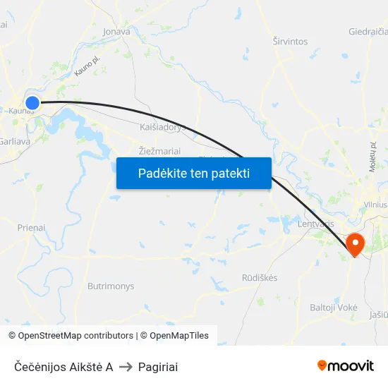 Čečėnijos Aikštė A to Pagiriai map
