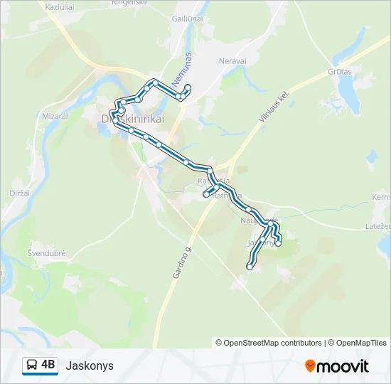 4B Bus Line Map