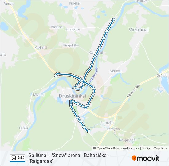 5C bus Line Map