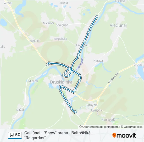 5C Bus Line Map
