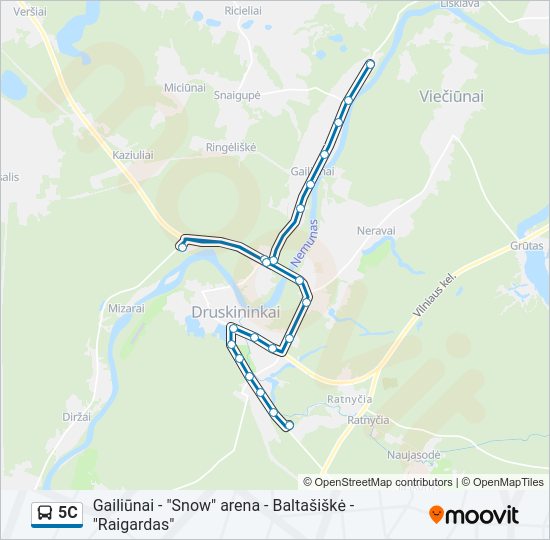 5C Bus Line Map