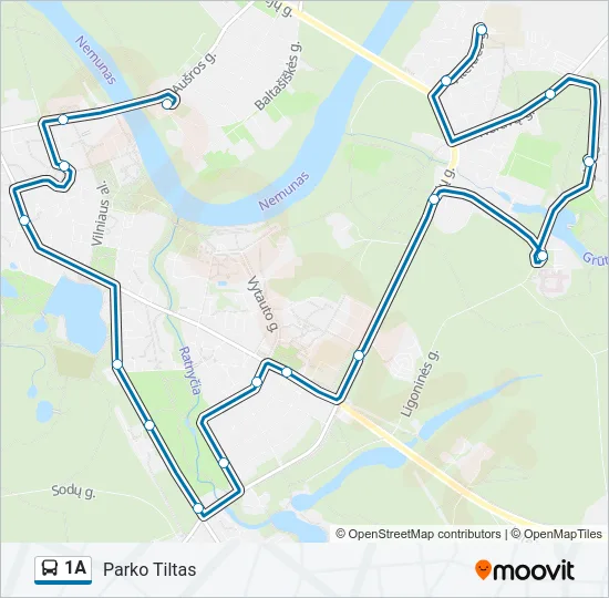 1A Bus Line Map