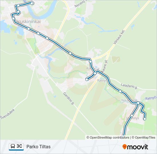 3C Bus Line Map