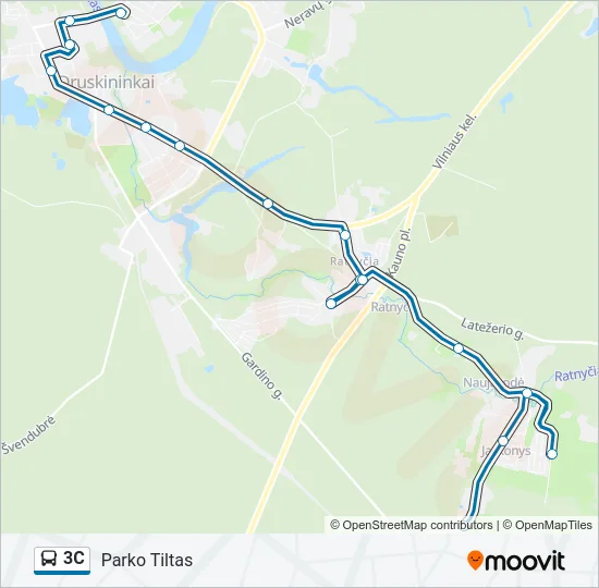 3C Bus Line Map