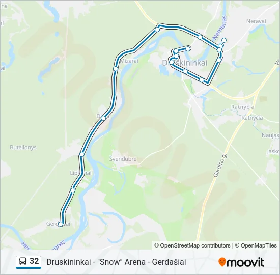 32 Bus Line Map