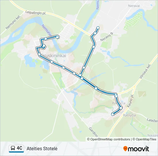4C Bus Line Map