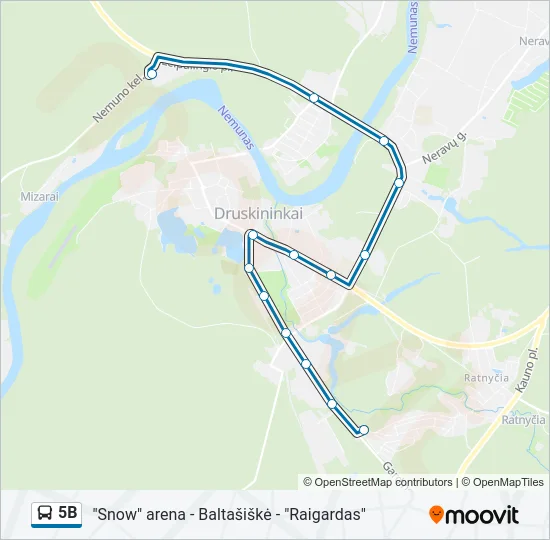 5B Bus Line Map