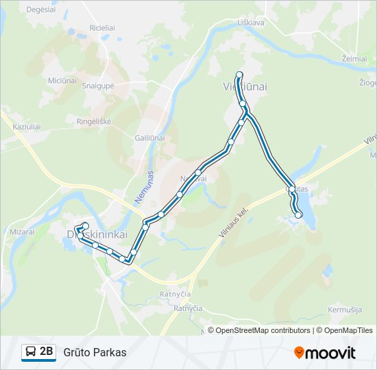 2B bus Line Map