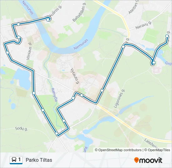 1 Bus Line Map
