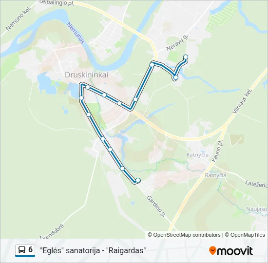 6 Bus Line Map
