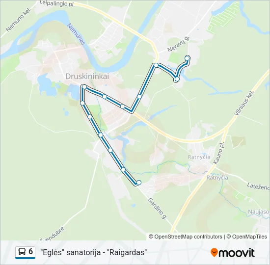 6 Bus Line Map