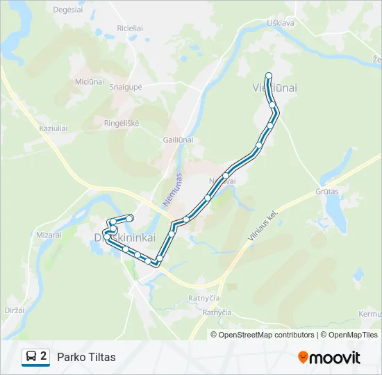 2 Bus Line Map