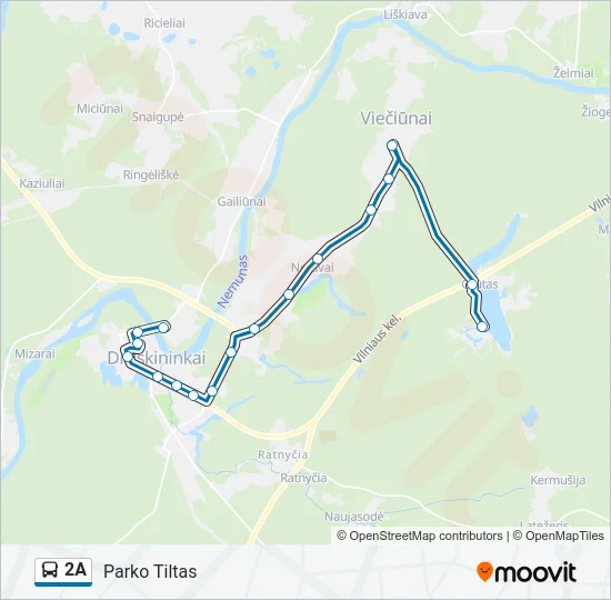 2A Bus Line Map
