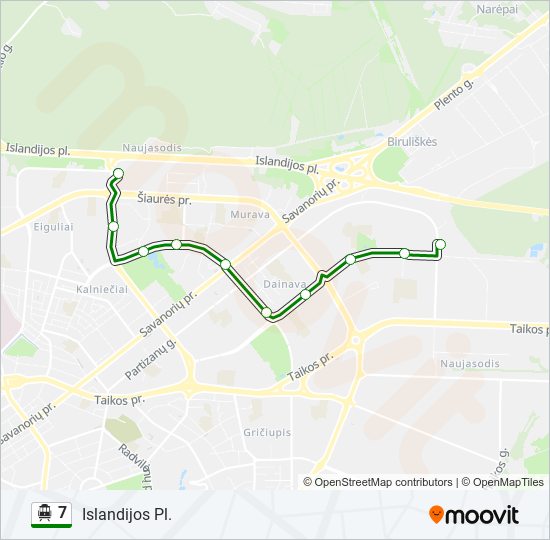 Троллейбус 7: карта маршрута