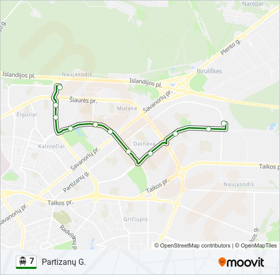 7 Trolleybus Line Map