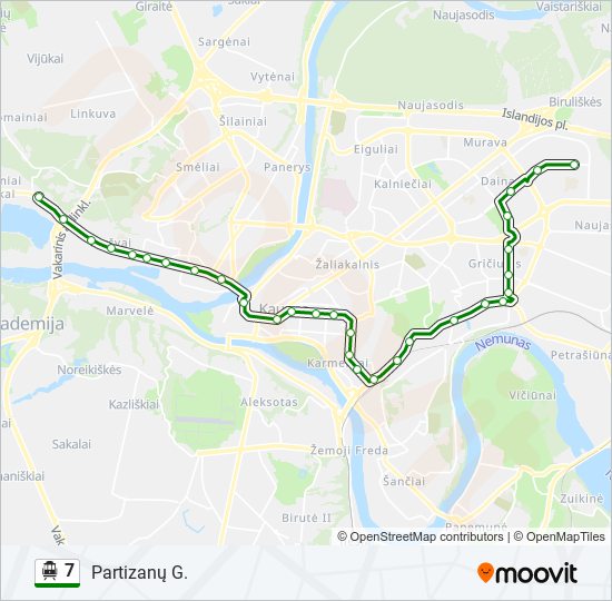 Троллейбус 7: карта маршрута
