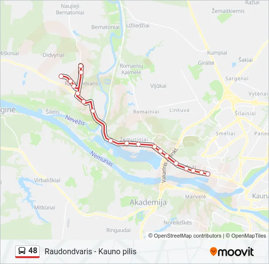 48 Bus Line Map
