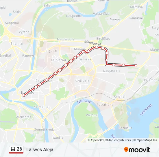 26 Bus Line Map