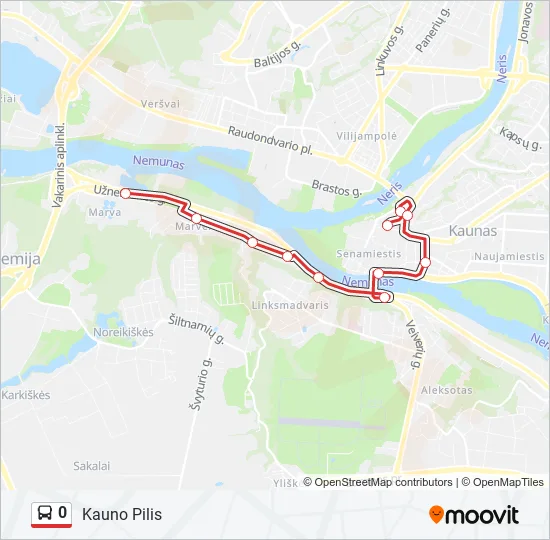0 Bus Line Map