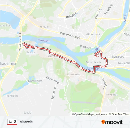0 Bus Line Map