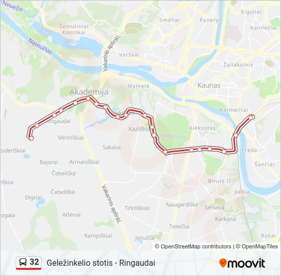 32 Bus Line Map