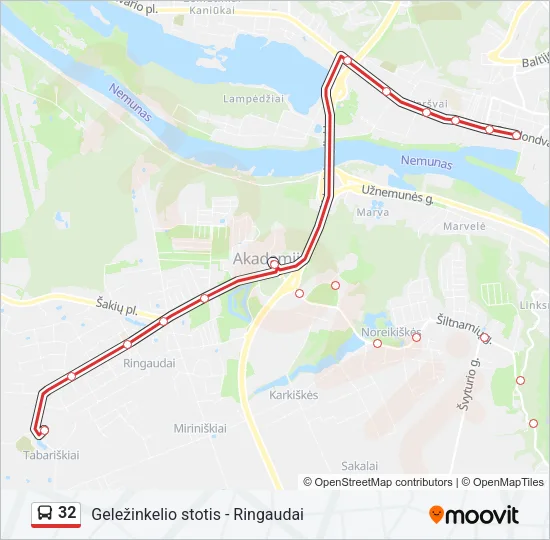 32 Bus Line Map