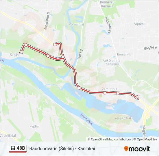 48B Bus Line Map